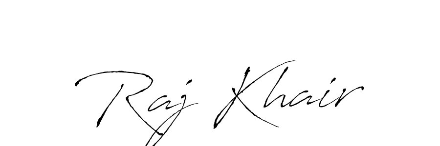 Antro_Vectra is a professional signature style that is perfect for those who want to add a touch of class to their signature. It is also a great choice for those who want to make their signature more unique. Get Raj Khair name to fancy signature for free. Raj Khair signature style 6 images and pictures png