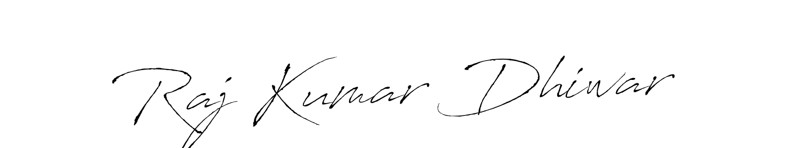 Antro_Vectra is a professional signature style that is perfect for those who want to add a touch of class to their signature. It is also a great choice for those who want to make their signature more unique. Get Raj Kumar Dhiwar name to fancy signature for free. Raj Kumar Dhiwar signature style 6 images and pictures png