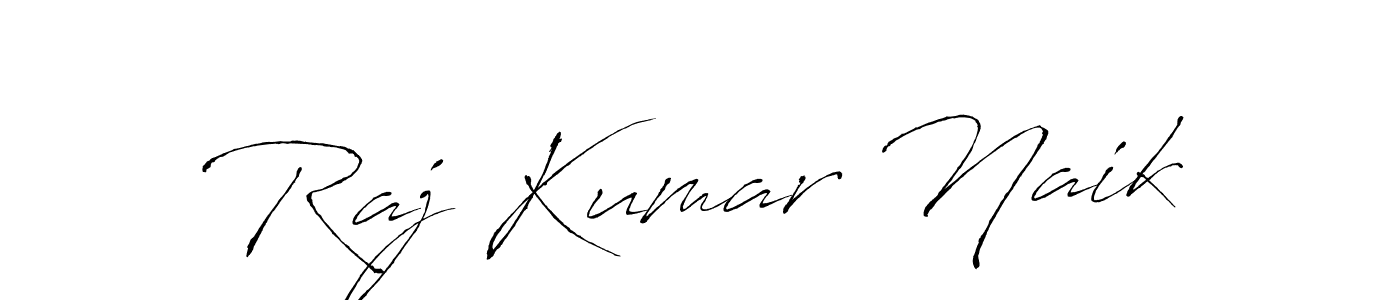 How to make Raj Kumar Naik name signature. Use Antro_Vectra style for creating short signs online. This is the latest handwritten sign. Raj Kumar Naik signature style 6 images and pictures png