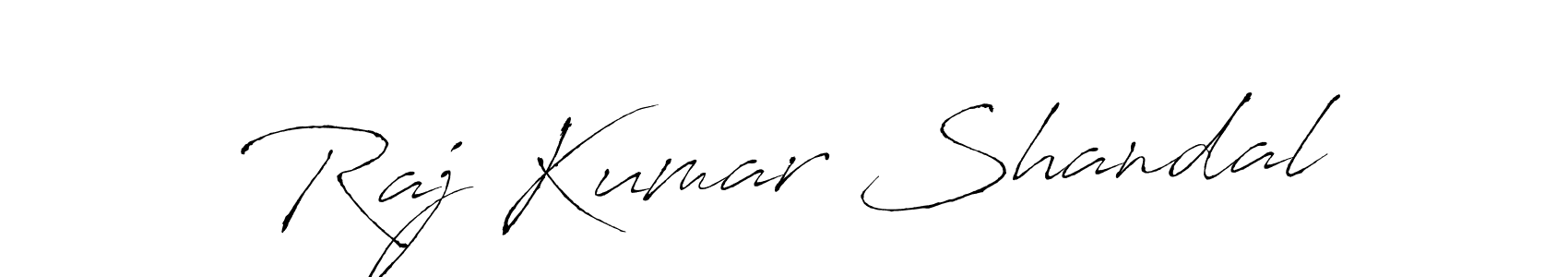 Raj Kumar Shandal stylish signature style. Best Handwritten Sign (Antro_Vectra) for my name. Handwritten Signature Collection Ideas for my name Raj Kumar Shandal. Raj Kumar Shandal signature style 6 images and pictures png