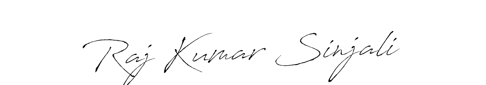 How to make Raj Kumar Sinjali signature? Antro_Vectra is a professional autograph style. Create handwritten signature for Raj Kumar Sinjali name. Raj Kumar Sinjali signature style 6 images and pictures png