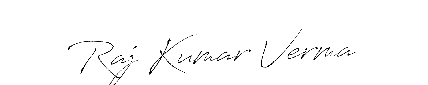 Design your own signature with our free online signature maker. With this signature software, you can create a handwritten (Antro_Vectra) signature for name Raj Kumar Verma. Raj Kumar Verma signature style 6 images and pictures png