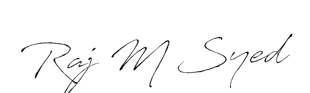 The best way (Antro_Vectra) to make a short signature is to pick only two or three words in your name. The name Raj M Syed include a total of six letters. For converting this name. Raj M Syed signature style 6 images and pictures png