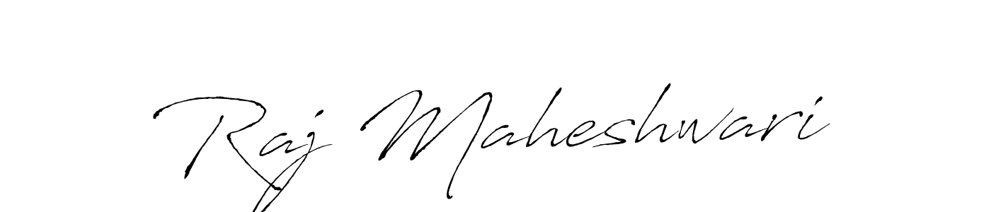 How to make Raj Maheshwari name signature. Use Antro_Vectra style for creating short signs online. This is the latest handwritten sign. Raj Maheshwari signature style 6 images and pictures png