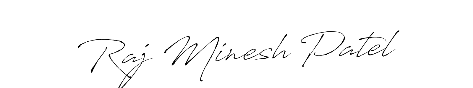 This is the best signature style for the Raj Minesh Patel name. Also you like these signature font (Antro_Vectra). Mix name signature. Raj Minesh Patel signature style 6 images and pictures png