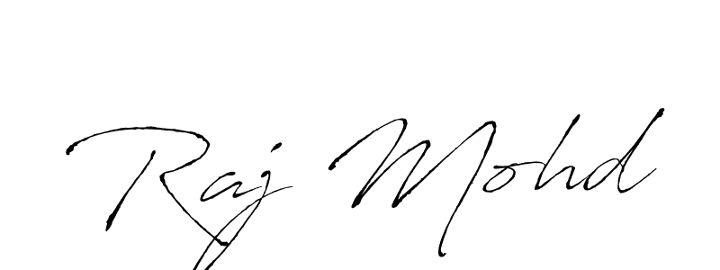 How to make Raj Mohd name signature. Use Antro_Vectra style for creating short signs online. This is the latest handwritten sign. Raj Mohd signature style 6 images and pictures png