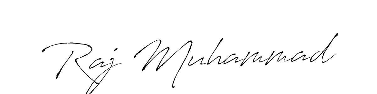 Raj Muhammad stylish signature style. Best Handwritten Sign (Antro_Vectra) for my name. Handwritten Signature Collection Ideas for my name Raj Muhammad. Raj Muhammad signature style 6 images and pictures png