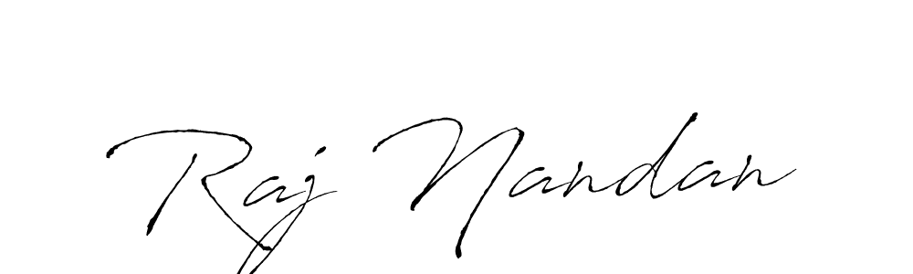 How to make Raj Nandan name signature. Use Antro_Vectra style for creating short signs online. This is the latest handwritten sign. Raj Nandan signature style 6 images and pictures png