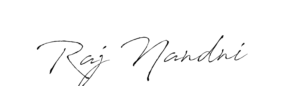 Raj Nandni stylish signature style. Best Handwritten Sign (Antro_Vectra) for my name. Handwritten Signature Collection Ideas for my name Raj Nandni. Raj Nandni signature style 6 images and pictures png