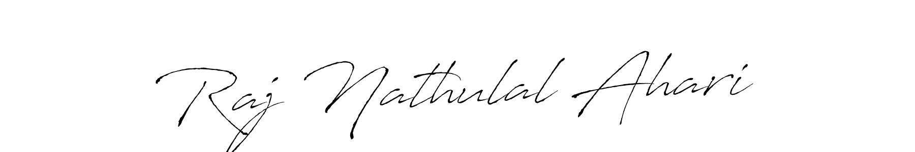 Also You can easily find your signature by using the search form. We will create Raj Nathulal Ahari name handwritten signature images for you free of cost using Antro_Vectra sign style. Raj Nathulal Ahari signature style 6 images and pictures png