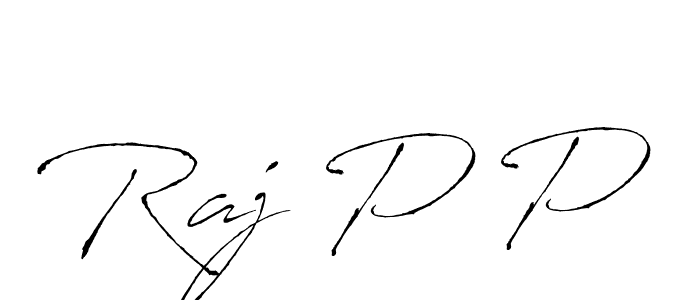 Make a beautiful signature design for name Raj P P. With this signature (Antro_Vectra) style, you can create a handwritten signature for free. Raj P P signature style 6 images and pictures png