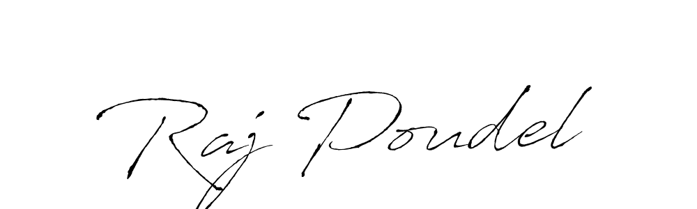 Raj Poudel stylish signature style. Best Handwritten Sign (Antro_Vectra) for my name. Handwritten Signature Collection Ideas for my name Raj Poudel. Raj Poudel signature style 6 images and pictures png