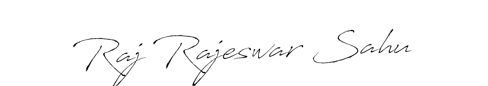 How to make Raj Rajeswar Sahu name signature. Use Antro_Vectra style for creating short signs online. This is the latest handwritten sign. Raj Rajeswar Sahu signature style 6 images and pictures png