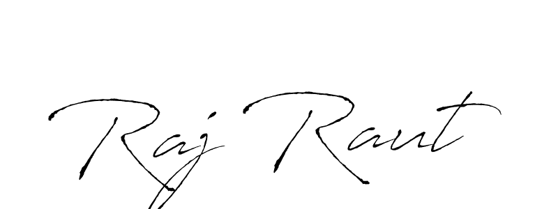 Raj Raut stylish signature style. Best Handwritten Sign (Antro_Vectra) for my name. Handwritten Signature Collection Ideas for my name Raj Raut. Raj Raut signature style 6 images and pictures png