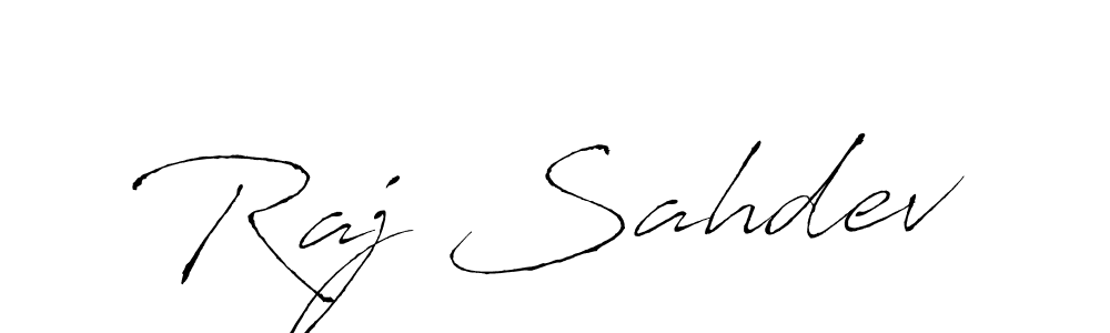 Raj Sahdev stylish signature style. Best Handwritten Sign (Antro_Vectra) for my name. Handwritten Signature Collection Ideas for my name Raj Sahdev. Raj Sahdev signature style 6 images and pictures png