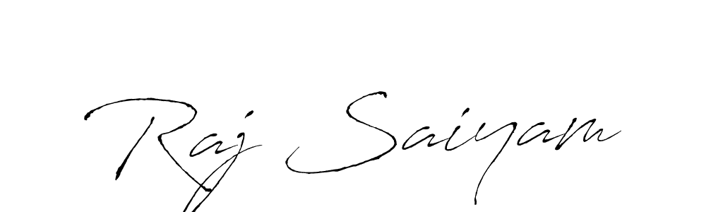 Use a signature maker to create a handwritten signature online. With this signature software, you can design (Antro_Vectra) your own signature for name Raj Saiyam. Raj Saiyam signature style 6 images and pictures png