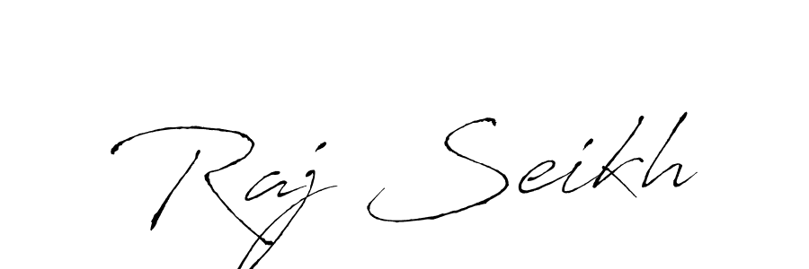 Make a beautiful signature design for name Raj Seikh. With this signature (Antro_Vectra) style, you can create a handwritten signature for free. Raj Seikh signature style 6 images and pictures png