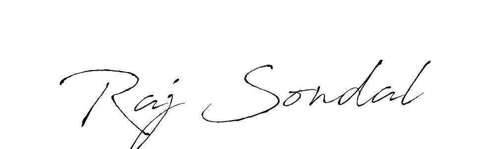 How to make Raj Sondal name signature. Use Antro_Vectra style for creating short signs online. This is the latest handwritten sign. Raj Sondal signature style 6 images and pictures png