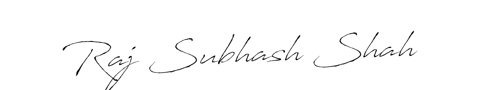 Also we have Raj Subhash Shah name is the best signature style. Create professional handwritten signature collection using Antro_Vectra autograph style. Raj Subhash Shah signature style 6 images and pictures png