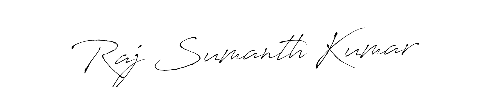Design your own signature with our free online signature maker. With this signature software, you can create a handwritten (Antro_Vectra) signature for name Raj Sumanth Kumar. Raj Sumanth Kumar signature style 6 images and pictures png