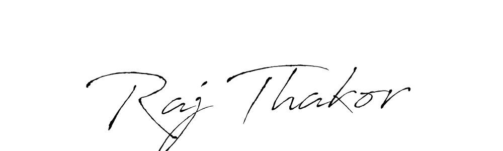 Raj Thakor stylish signature style. Best Handwritten Sign (Antro_Vectra) for my name. Handwritten Signature Collection Ideas for my name Raj Thakor. Raj Thakor signature style 6 images and pictures png