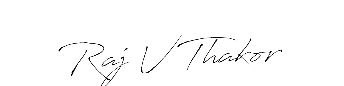 Use a signature maker to create a handwritten signature online. With this signature software, you can design (Antro_Vectra) your own signature for name Raj V Thakor. Raj V Thakor signature style 6 images and pictures png
