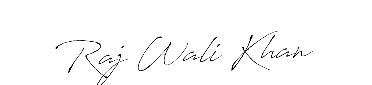 How to make Raj Wali Khan name signature. Use Antro_Vectra style for creating short signs online. This is the latest handwritten sign. Raj Wali Khan signature style 6 images and pictures png