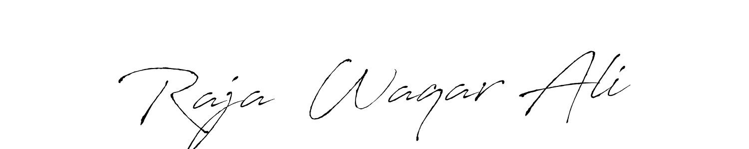 Design your own signature with our free online signature maker. With this signature software, you can create a handwritten (Antro_Vectra) signature for name Raja  Waqar Ali. Raja  Waqar Ali signature style 6 images and pictures png
