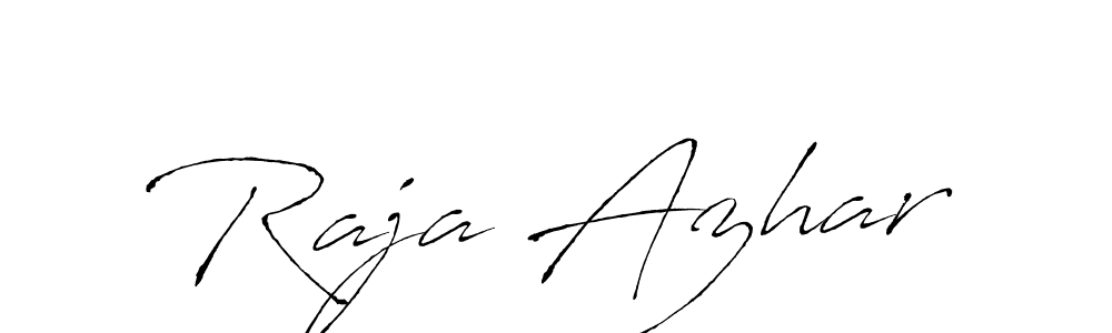 How to make Raja Azhar name signature. Use Antro_Vectra style for creating short signs online. This is the latest handwritten sign. Raja Azhar signature style 6 images and pictures png