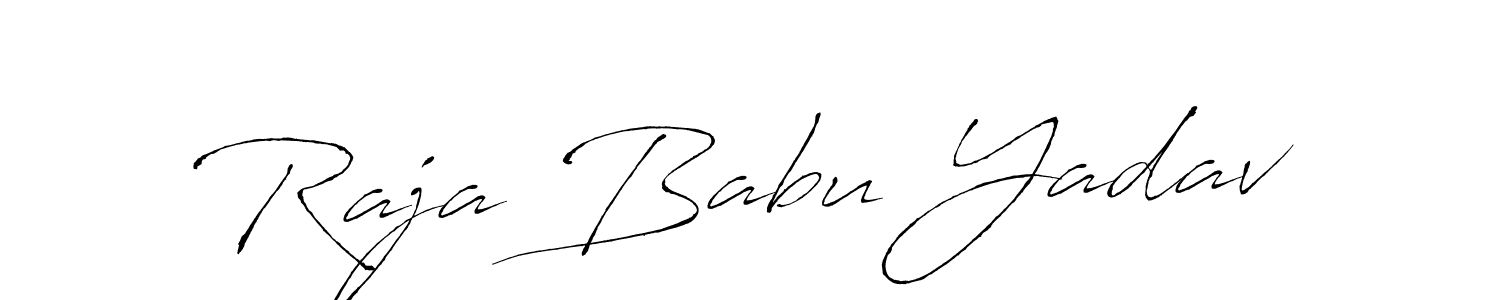 Raja Babu Yadav stylish signature style. Best Handwritten Sign (Antro_Vectra) for my name. Handwritten Signature Collection Ideas for my name Raja Babu Yadav. Raja Babu Yadav signature style 6 images and pictures png