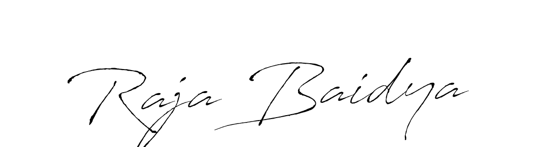 How to make Raja Baidya name signature. Use Antro_Vectra style for creating short signs online. This is the latest handwritten sign. Raja Baidya signature style 6 images and pictures png