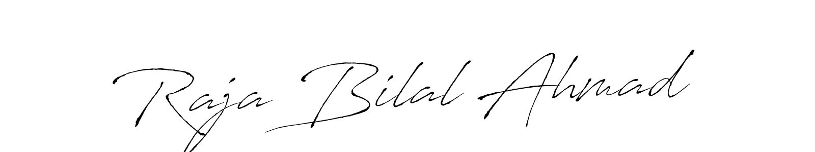 Antro_Vectra is a professional signature style that is perfect for those who want to add a touch of class to their signature. It is also a great choice for those who want to make their signature more unique. Get Raja Bilal Ahmad name to fancy signature for free. Raja Bilal Ahmad signature style 6 images and pictures png