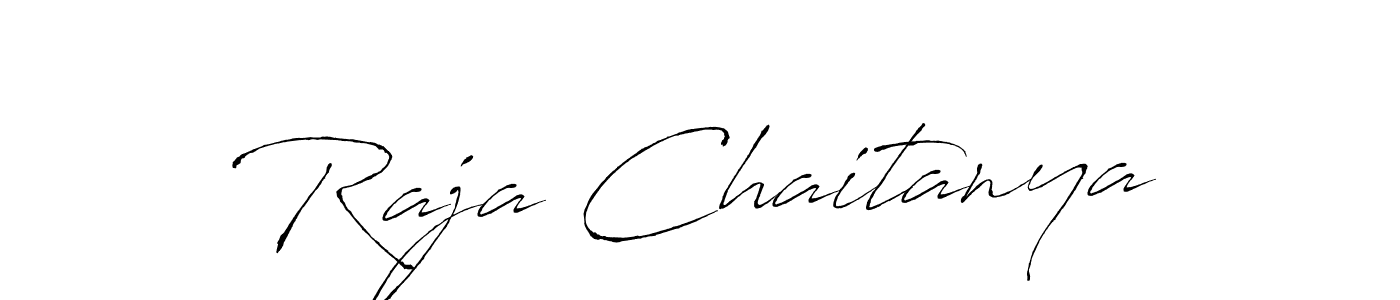 How to make Raja Chaitanya name signature. Use Antro_Vectra style for creating short signs online. This is the latest handwritten sign. Raja Chaitanya signature style 6 images and pictures png