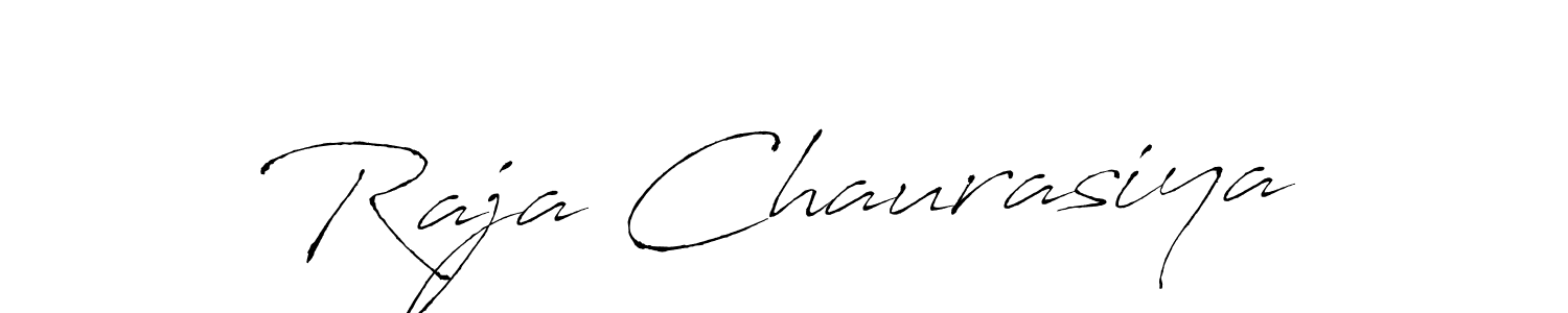 Design your own signature with our free online signature maker. With this signature software, you can create a handwritten (Antro_Vectra) signature for name Raja Chaurasiya. Raja Chaurasiya signature style 6 images and pictures png