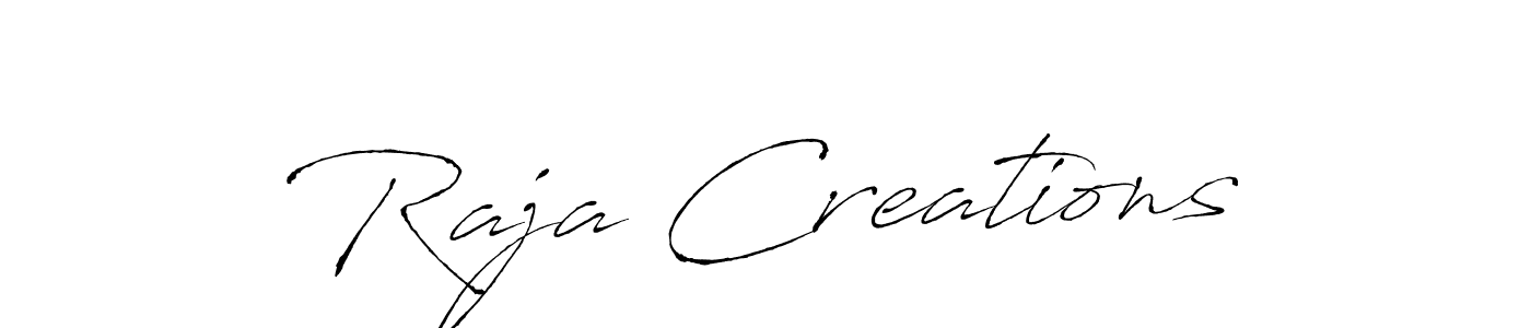 You can use this online signature creator to create a handwritten signature for the name Raja Creations. This is the best online autograph maker. Raja Creations signature style 6 images and pictures png