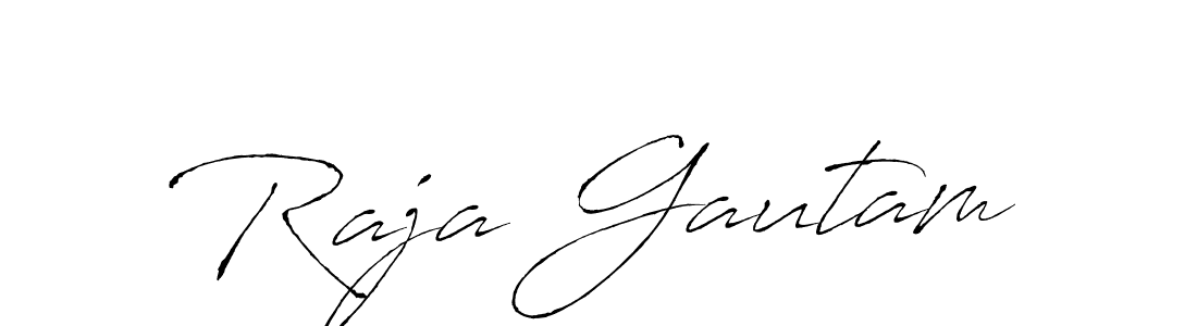 How to make Raja Gautam name signature. Use Antro_Vectra style for creating short signs online. This is the latest handwritten sign. Raja Gautam signature style 6 images and pictures png