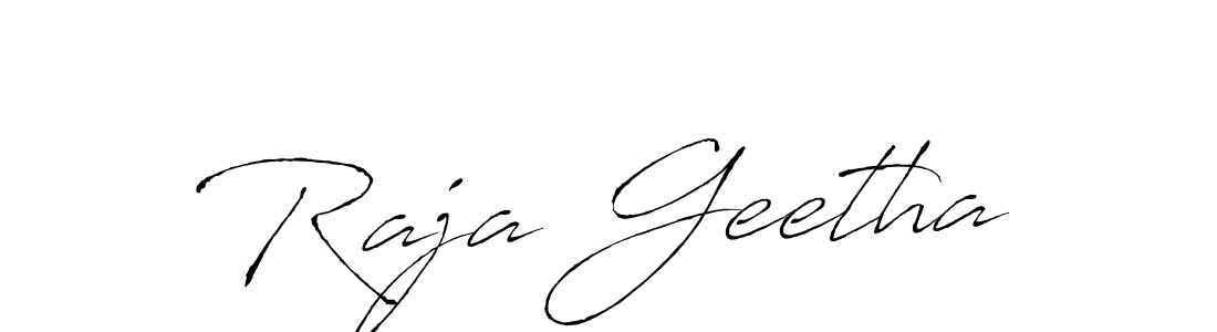 It looks lik you need a new signature style for name Raja Geetha. Design unique handwritten (Antro_Vectra) signature with our free signature maker in just a few clicks. Raja Geetha signature style 6 images and pictures png