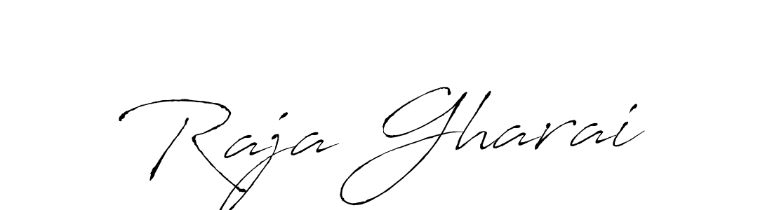 Make a beautiful signature design for name Raja Gharai. With this signature (Antro_Vectra) style, you can create a handwritten signature for free. Raja Gharai signature style 6 images and pictures png