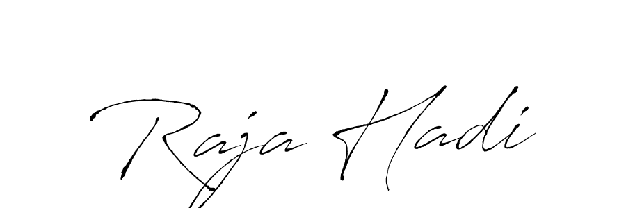 Make a beautiful signature design for name Raja Hadi. With this signature (Antro_Vectra) style, you can create a handwritten signature for free. Raja Hadi signature style 6 images and pictures png