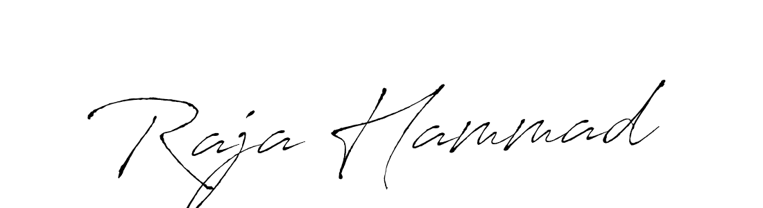 Design your own signature with our free online signature maker. With this signature software, you can create a handwritten (Antro_Vectra) signature for name Raja Hammad. Raja Hammad signature style 6 images and pictures png