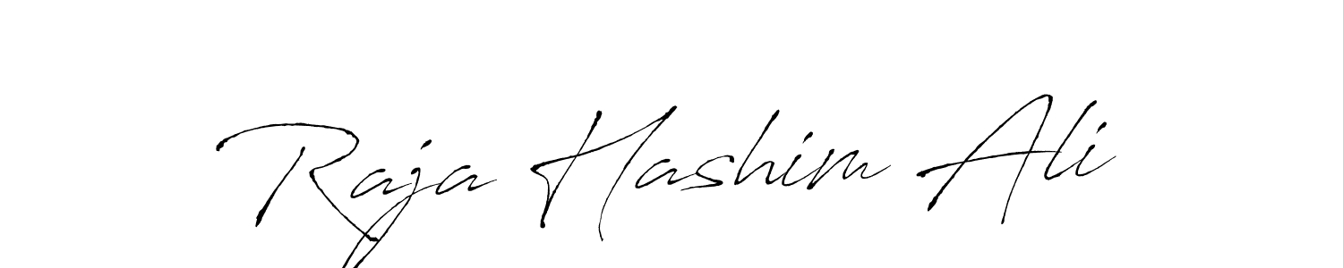 How to make Raja Hashim Ali name signature. Use Antro_Vectra style for creating short signs online. This is the latest handwritten sign. Raja Hashim Ali signature style 6 images and pictures png