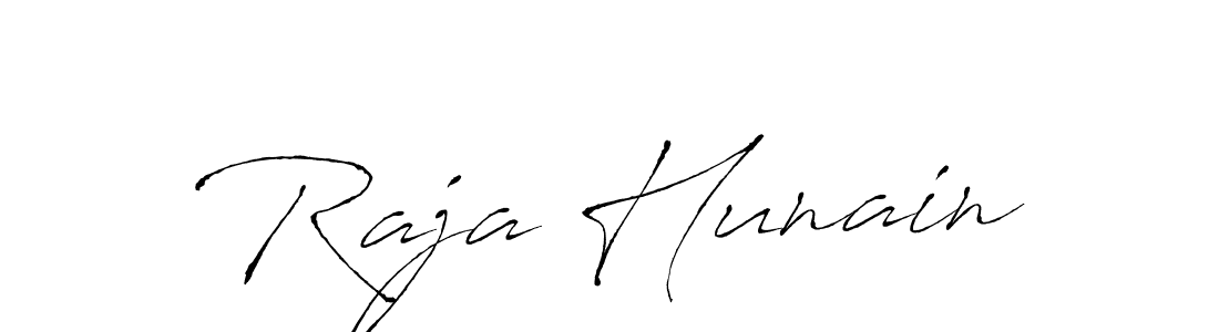 Raja Hunain stylish signature style. Best Handwritten Sign (Antro_Vectra) for my name. Handwritten Signature Collection Ideas for my name Raja Hunain. Raja Hunain signature style 6 images and pictures png