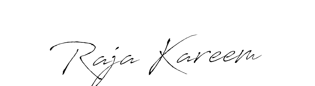 Also we have Raja Kareem name is the best signature style. Create professional handwritten signature collection using Antro_Vectra autograph style. Raja Kareem signature style 6 images and pictures png