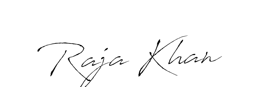 Design your own signature with our free online signature maker. With this signature software, you can create a handwritten (Antro_Vectra) signature for name Raja Khan. Raja Khan signature style 6 images and pictures png