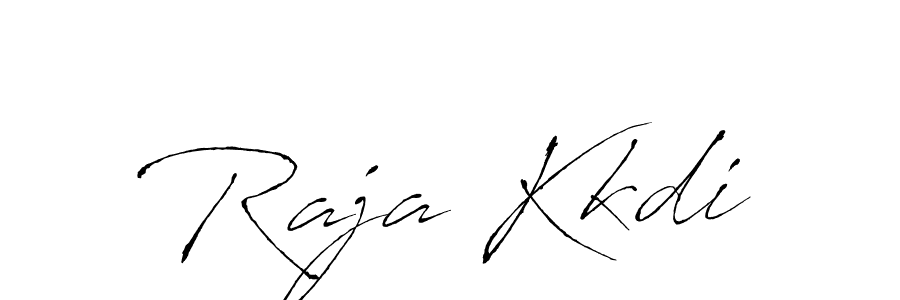 Make a beautiful signature design for name Raja Kkdi. With this signature (Antro_Vectra) style, you can create a handwritten signature for free. Raja Kkdi signature style 6 images and pictures png