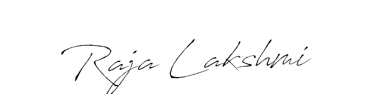 How to make Raja Lakshmi name signature. Use Antro_Vectra style for creating short signs online. This is the latest handwritten sign. Raja Lakshmi signature style 6 images and pictures png