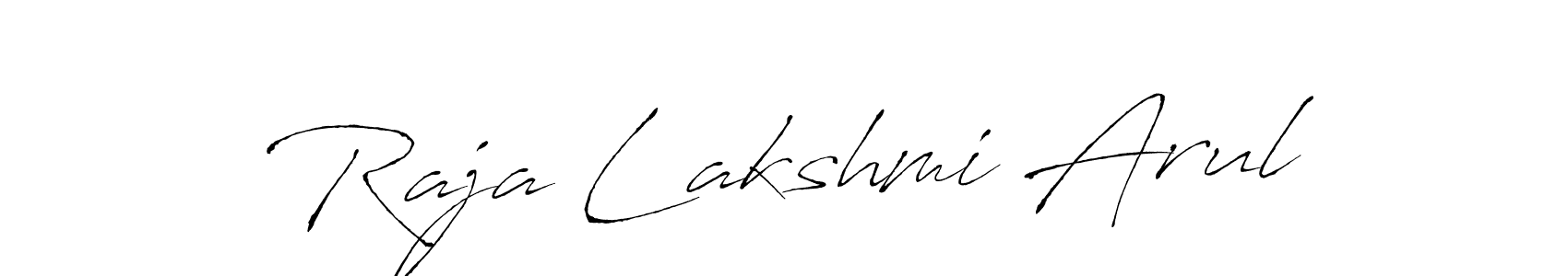 Similarly Antro_Vectra is the best handwritten signature design. Signature creator online .You can use it as an online autograph creator for name Raja Lakshmi Arul. Raja Lakshmi Arul signature style 6 images and pictures png