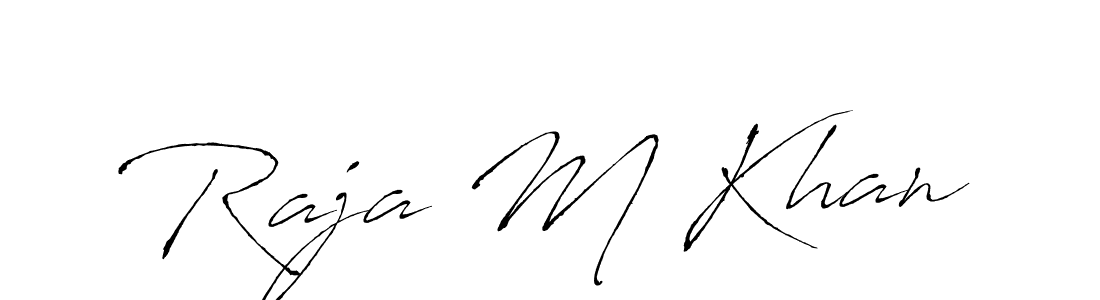 Create a beautiful signature design for name Raja M Khan. With this signature (Antro_Vectra) fonts, you can make a handwritten signature for free. Raja M Khan signature style 6 images and pictures png