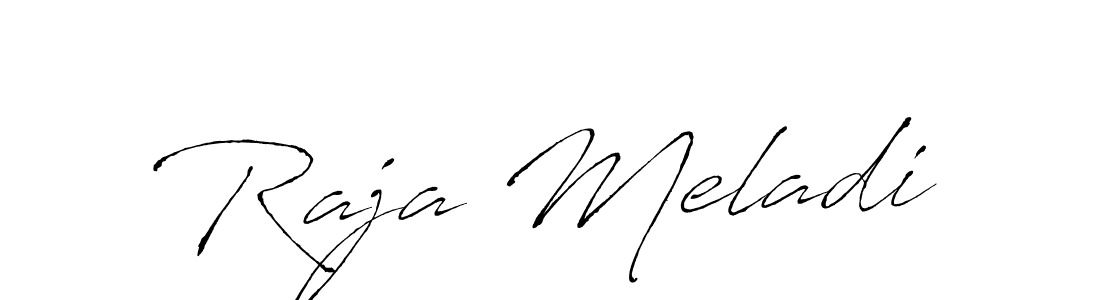 if you are searching for the best signature style for your name Raja Meladi. so please give up your signature search. here we have designed multiple signature styles  using Antro_Vectra. Raja Meladi signature style 6 images and pictures png