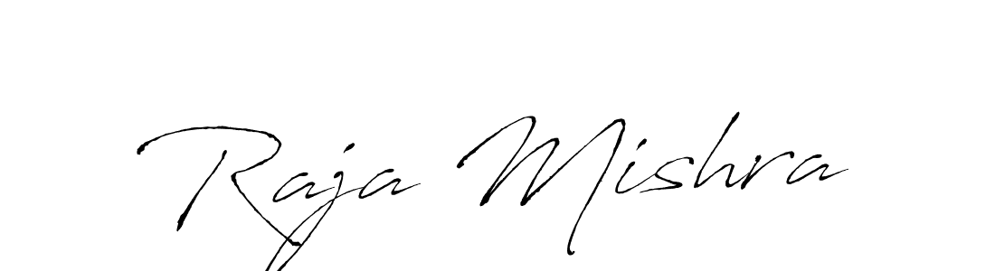 Make a beautiful signature design for name Raja Mishra. With this signature (Antro_Vectra) style, you can create a handwritten signature for free. Raja Mishra signature style 6 images and pictures png